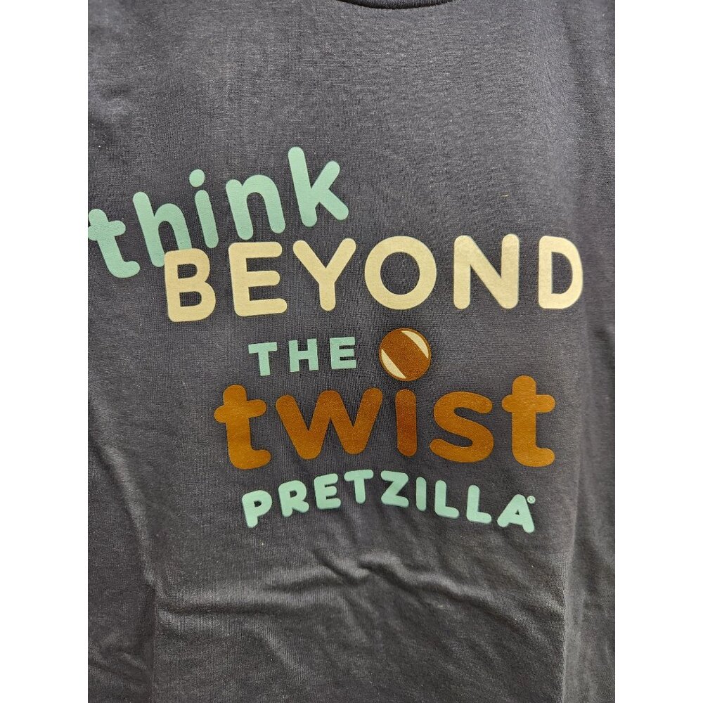 Gildan Softstyle Think Beyond The Twist Pretzilla T-Shirt Med Navy Blue - NEW - Picture 2 of 4